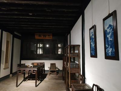 夜晚的鲁迅故里,三味书屋,百草园